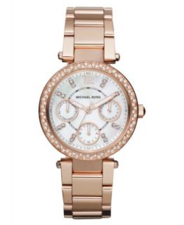 Michael Kors Watch, Womens Chronograph Camille Rose Gold Tone 