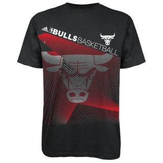 Chicago Bulls adidas Split Decision T Shirt   Black 
