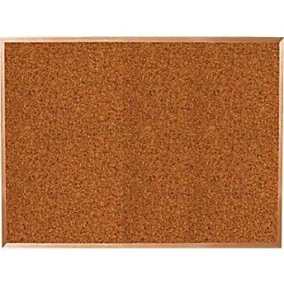 Balt® Red Splash Cork Bulletin Boards with Oak Finish Frame  Staples 