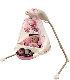 Fisher Price Butterfly Garden Papasan Cradle Swing   Fisher Price 