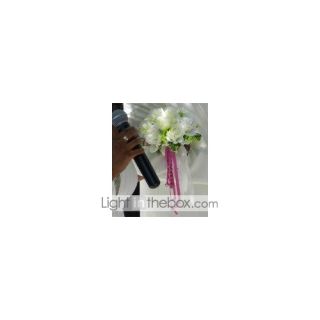 Ivory Satin Rose Bridal Bouquet