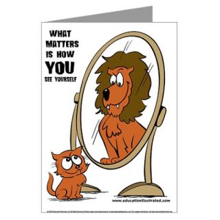 Attitude Gifts  Attitude Greeting Cards  Kitten Lion Mirror 