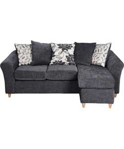 Buy Living Isabelle Movable Chaise Corner Sofa Group   Charcoal at 