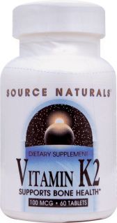 Source Naturals Vitamin K2    100 mcg   60 Tablets   Vitacost 