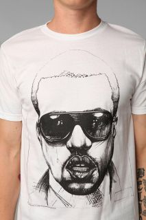 Kanye West Face Sketch Tee   Urban Outfitters