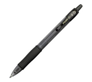 Pilot G 2 Retractable Bold Point Gel Ink Pens, 12 Black Ink Pens