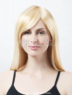 Capless Extra Long Synthetic Light Blonde Straight Hair Wig   USD $ 29 