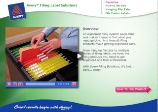 Avery Print Or Write Color Permanent InkjetLaser File Folder Labels 58 