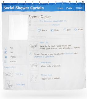   Social Media Shower Curtain