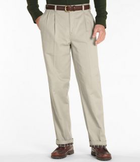 Lined Double L Chinos, Comfort Waist Pleated Chinos   