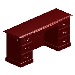 DMi Governors Computer Credenza 30 H x 66 W x 20 D Mahogany by Office 
