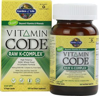 Garden of Life Vitamin Code® RAW K Complex™    60 Vegan Capsules 