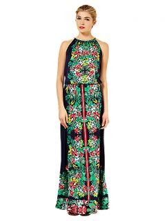Buy Oasis Scarf Print Maxi Dress, Multi Green online at JohnLewis 