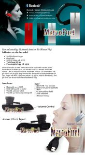 Litet och smidigt Bluetooth headset för iPhone PS3! på Tradera 