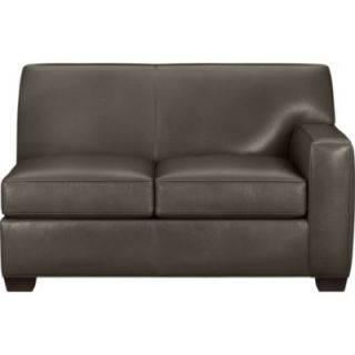 Cameron Leather Sectional Right Arm Loveseat Available in Black $ 