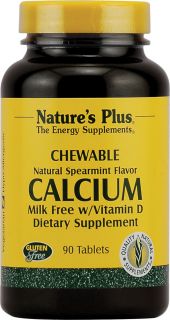 Natures Plus Calcium Milk Free with Vitamin D Chewables Natural 