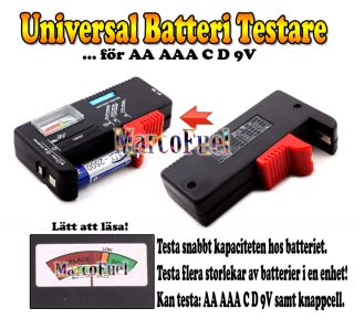 Universal Batteri Testare för AA AAA C D 9V på Tradera. Övrigt 