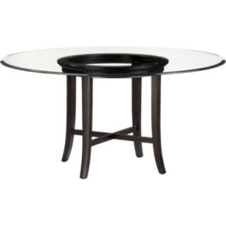 Halo Ebony Dining Table with 60 Glass Top Available in Dark $649.00