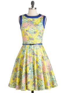 Monet Love Dress   Mid length, Multi, Floral, Pockets, Party 