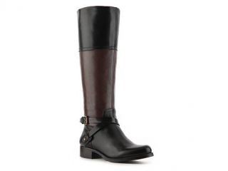 Audrey Brooke Abey Two Tone Wide Calf Riding Boot All Womens Boots 