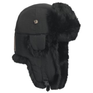 Mad Bomber ® Quilted Supplex® Aviator Hat   Rabbit Fur, Recycled 