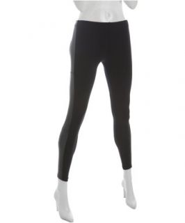 Plan B black stretch legging with faux leather panel   up to 