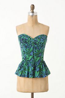 Dusk Leaves Corset Top   Anthropologie