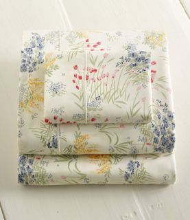 340 Thread Count Cotton Sateen Sheet, Flat Floral: Flat Sheets  Free 