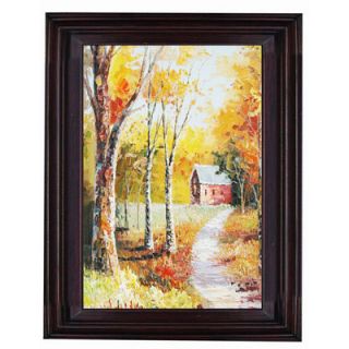 Autumn Scene 25.5 x 33.5 Oil Painting (KRM SA0033 C2)  BJs 