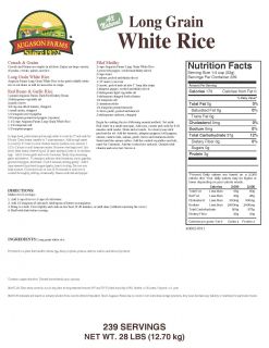 Augason Farms Long Grain White Rice, 28 lb. Pail (150530233 )  BJs 
