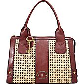 Fossil Vintage Reissue Caning Top Zip Satchel