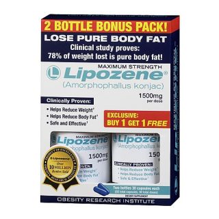 Buy the Lipozene® (Amorphophallus konjac )   2 Bottle Bonus Pack on 