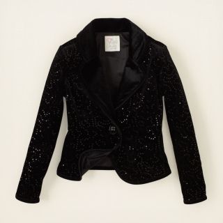 girl   jackets & blazers   sequin velvet blazer  Childrens Clothing 