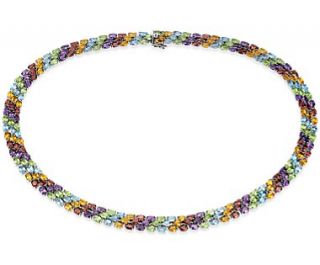 Trio Multicolor Gemstone Necklace in Sterling Silver  Blue Nile