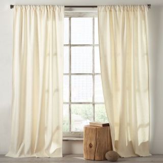 Linen Cotton Window Panel – White + Ivory  west elm