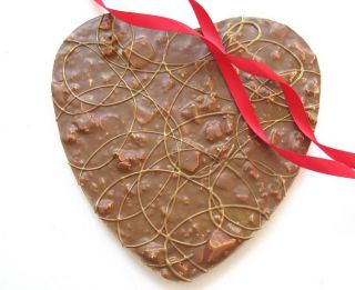 200g honeycombe & milk chocolate heart by chococo   