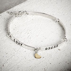 Personalised Silver Tag Bracelet   bracelets