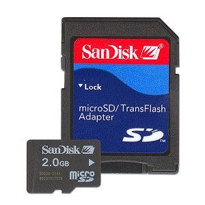 SanDisk 2GB microSD Memory Card w/SD Adapter SanDisk SDSDQ 2GB A10M