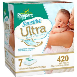 Pampers Sensitive Ultra Wipes   420 Count (692151)   