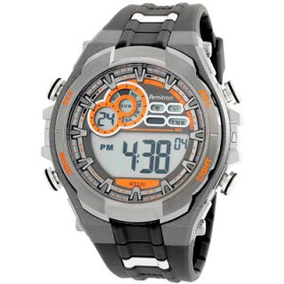 Armitron 408188GMG Gray and Black Mens Chronograph Digital Sport Watch 