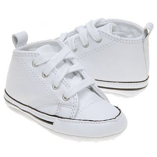 Athletics Converse Kids Chuck T First Star Hi In White Leather Shoes 
