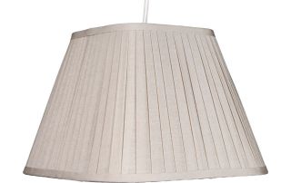 Square Knife Pleat Light Shade   25cm   Champagne from Homebase.co.uk 