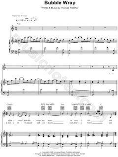 Image of McFly   Bubble Wrap Sheet Music   Download & Print