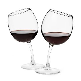 TIPSY WINE GLASSES  Funny Glass Goblets  UncommonGoods
