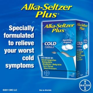 Alka Seltzer Plus Cold Effervescent Tablets, 72 Count (572264)  BJs 