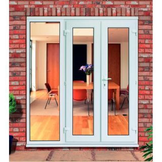 PVCu French Doors with 1 Side Panel   PVCu French Doors   Exterior 