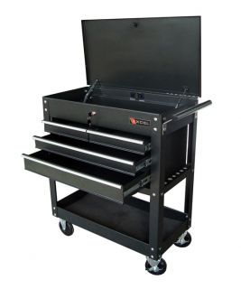 Excel 4 Drawer Tool Cart Large, rolling casters make moving your tools 