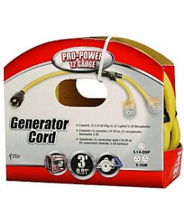Coleman Cable Lighted Generator Cord, 3 ft.   3517917  Tractor Supply 