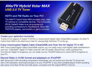 Buy the AVerMedia Hybrid Volar Max USB 2.0 TV Tuner .ca