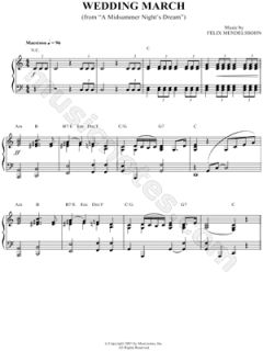 Felix Mendelssohn Bartholdy   Wedding March Sheet Music (Piano Solo 